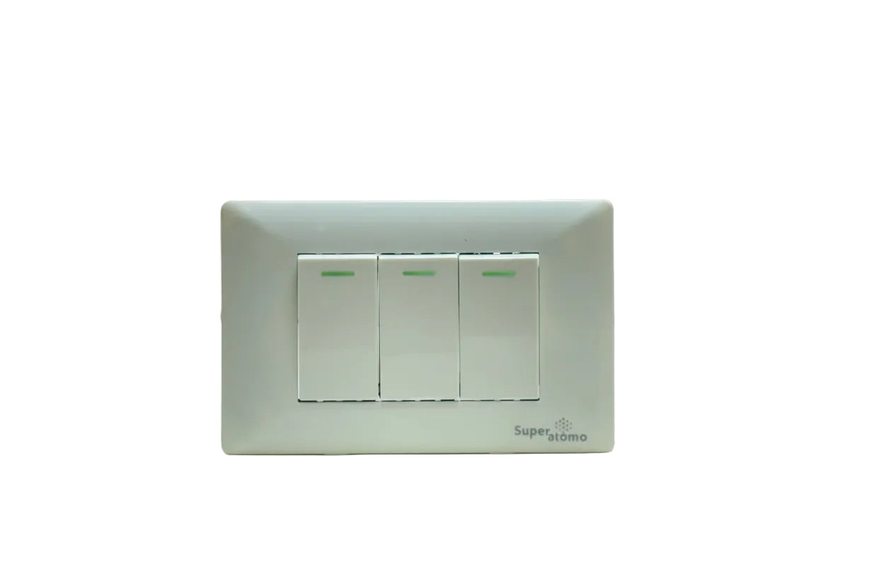 PLACA  CON  3  INTERRUPTORES  DE  ESCALERA  DE  1  MÓDULO Imagen principal del producto