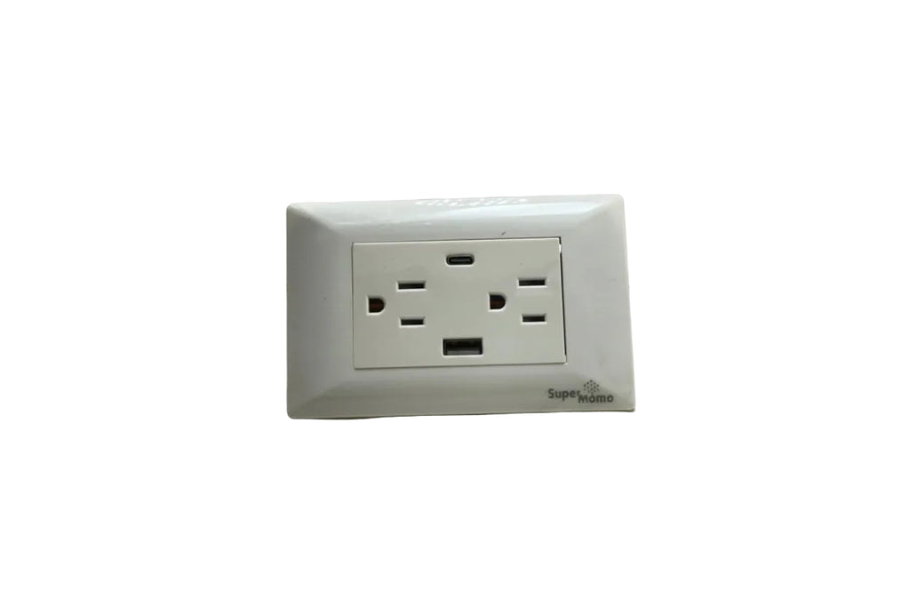 PLACA  CON  2  CONTACTOS  Y  ENTRADA  DE  USB  Y  TIPO  C