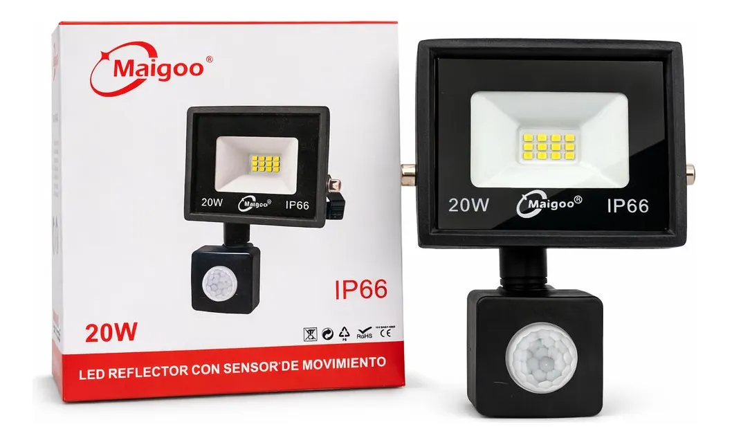 REFLECTOR MULTIVOLTAJE CON SENSOR DE MOVIMIENTO 20W Imagen principal del producto