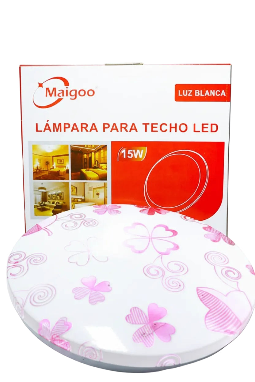 LAMPARA DE TECHO-1 15W (ROSA) Imagen secundaria del producto