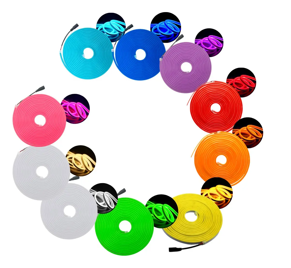 TIRA LED NEON 5M AZUL CLARO